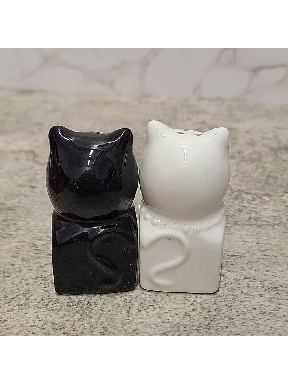 Kit Cat Klock Clock Salt & Pepper Shakers Hand Painted Ceramic - Picture 5 of 7